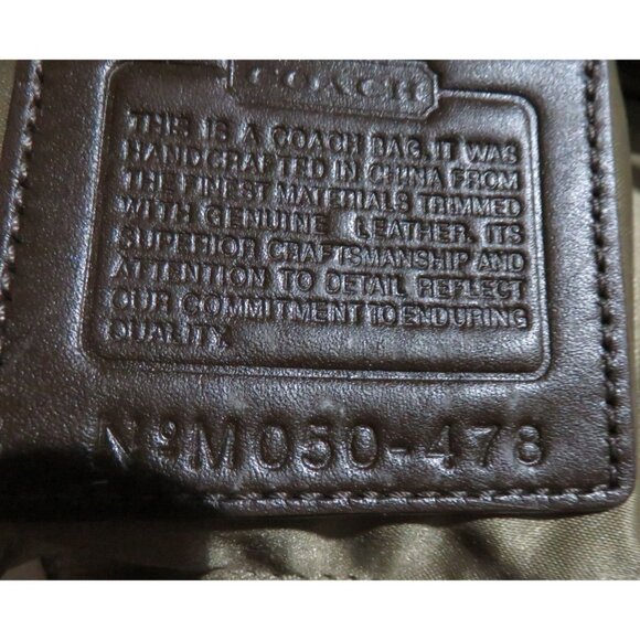 Coach 2005 Canvas & Leather Pochette Demi Bag White w/ gold Zebra Print Accents - Picture 8 of 12